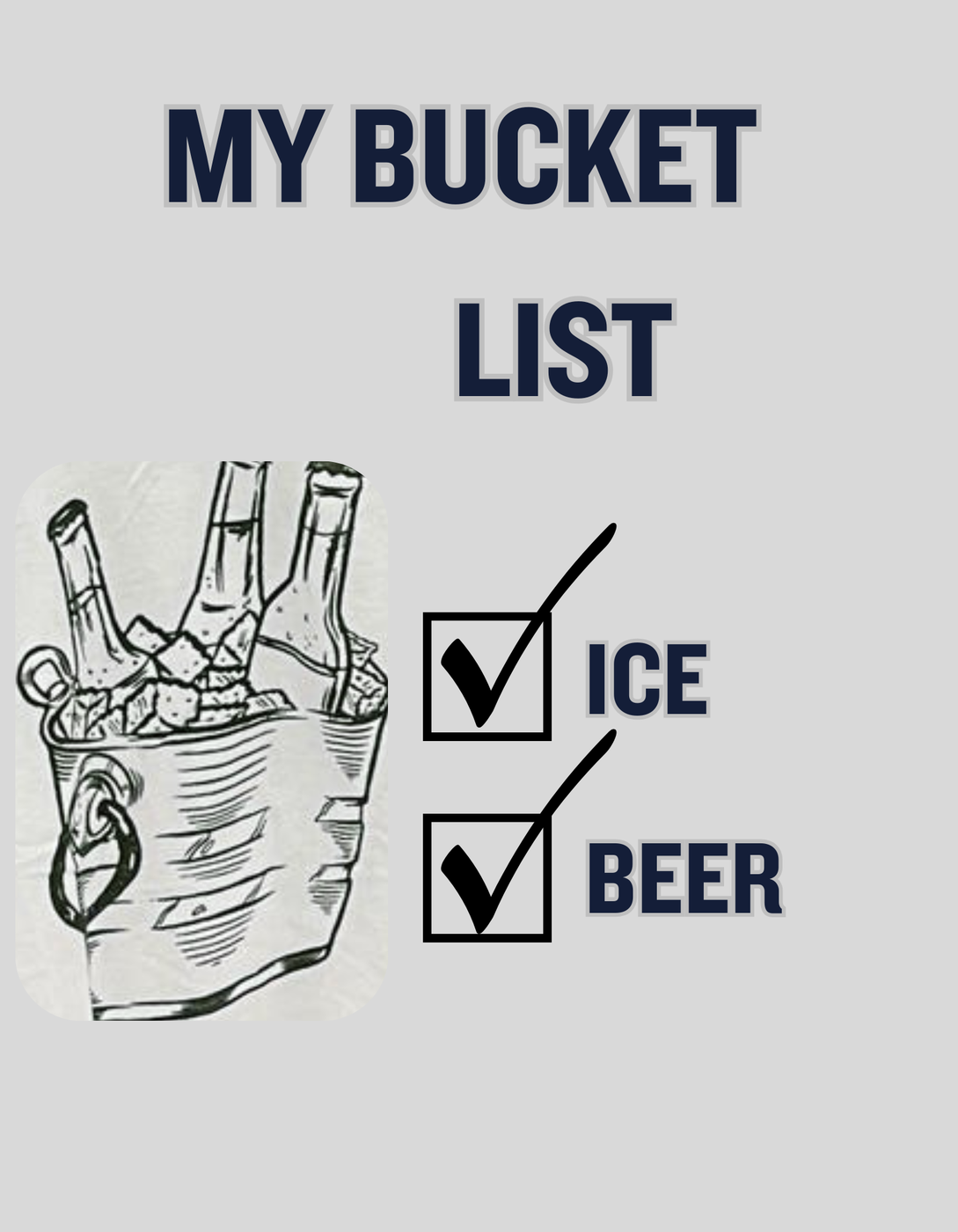 My Bucket List graphic design