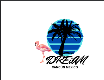 Flamingo Hour Cancún graphic tee design