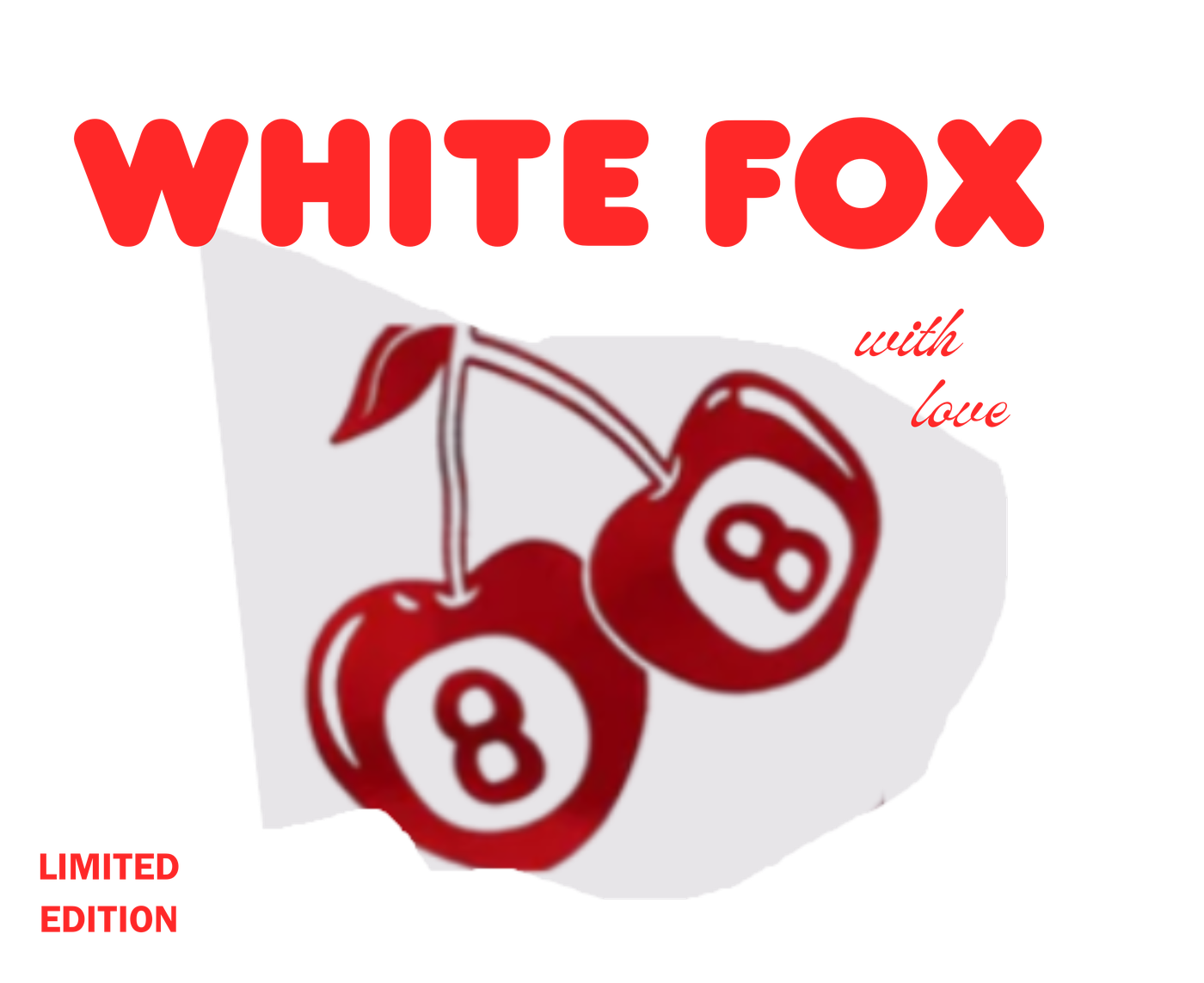 Cherry Red WhiteFox graphic tee design